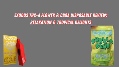 Exodus-THC-A-Flower-CB9A-Disposable-Review-Relaxation-Tropical-Delights cover photo