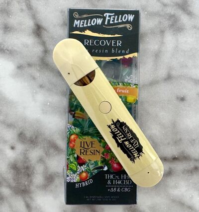 Mellow Fellow recover series live resin disposable review cover photo