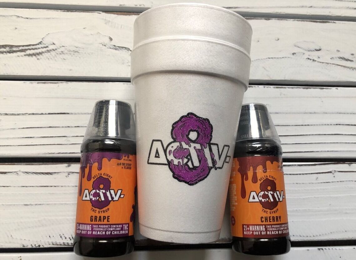 activ-8 d8 thc syrups and cups