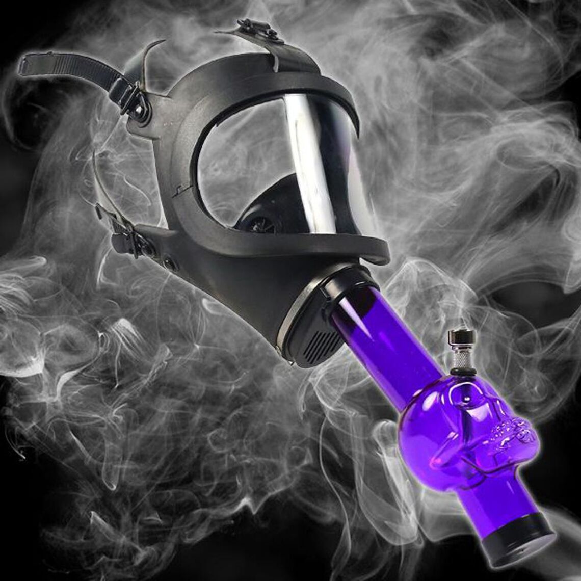 how to use a gas mask bong